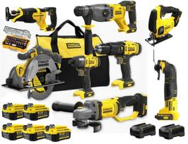 Įrankių rinkinys STANLEY V20, 8 vnt., 18V, 5 x 4Ah
