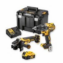 Akumuliatorinių įrankių rinkinys DEWALT 18V DCK2020P1T (DCD791+DCG405), 1x5,0Ah, TSTAK dėklas
