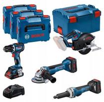 Įrankių rinkinys BOSCH GSR/GWS/GKM/GGS, 18V, 4.0Ah + 2 x 5.5Ah
