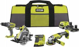 Akumuliatorinių įrankių rinkinys RYOBI 18V ONE+ 8 vnt., su baterijomis, RCK184O242SZL
