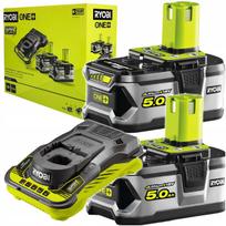 Akumuliatorių rinkinys RYOBI 18V ONE+ RC18150-250, 2x 5.0 Ah su 5A įkrovikliu