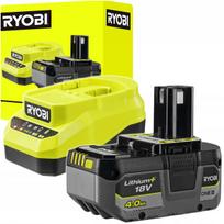 Akimuliatorių komplektas RYOBI 18V ONE+ 4.0 Ah su 2A įkrovikliu RC18120A
