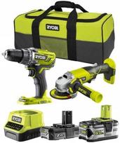 Akumuliatorinis įrankių rinkinys RYOBI R18DDAG-252S 18V, 2.0 Ah + 5.0 Ah