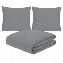 Patalynės užvalkalų komplektas 160x200, pilka, su 2 pagalvių užvalkalais 70x80, užtrauktukai