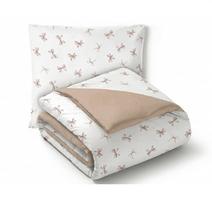 Dvipusė patalynė 140x200 cm, 70x80 cm, 140 g/m², 100% medvilnė, Bows Beige M