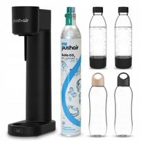 Gazuotojas Dafi PushAir su CO2 kasete, 2 vnt. 0,7 l butelių ir 2 vnt. Shape T butelių