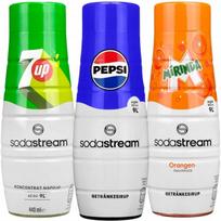 Sirupo koncentratas SodaStream, 7UP, Mirinda, Pepsi, 3 vnt.