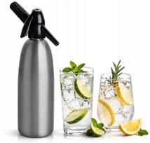 Nešiojamas gazuoto vandens sifonas QUICK SODA MAKER, 1 l, pilkas, ART