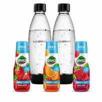 SodaStream butelių rinkinys (2 vnt.) su ŁOWICZ ZERO sirupu, 3 x 500 ml rinkinys