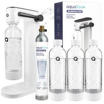 Vandens sodinimo aparatas AQUAFLOOW su 3 vandens buteliais ir CO2 balionėliu