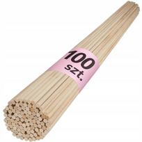 Mediniai apvalūs vatos cukraus pagaliukai, 53 cm, 100 vnt., bukas