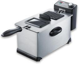 Alyvos gruzdintuvė 3 l, 2000 W, nerūdijančio plieno, su filtru ir langu