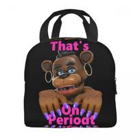 FNAF At Freddys Insulated Lunch Bags Food Bag Portable Cooler Thermal Lunch Boxes For Travel Option 1 black