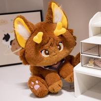 1Pc Kawaii Genshin Impact Cat Peluche Toy Lovely Zhongli Tartaglia Cat Xiao Furina Scaramouche Venti Cat Creative Gift 32cm brown