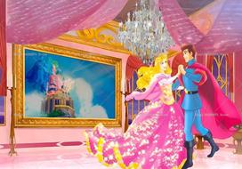 Sleeping Beauty Princess Backdrop Cartoon Fairy Tale Kids Girls Birthday Party Decor Baby Shower Photo Background Banner Props 47.2x31.5inch/120*80cm orange