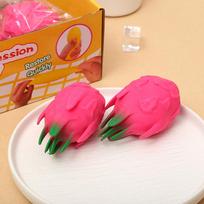 1pcs Dragon Fruit Soft Fidget Toy Fluffy Non-stick Silicone Slow Rebound Portable Office Decoration Stress Reduction Daily Toy pink