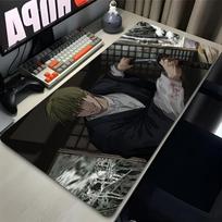 Large Mouse Pad Gaming Anime Jujutsu Kaisen Zenin Naoya Mousepad LockEdge Computer Keyboard Desk Mat Rubber Base Mouse Mats 30cmx60cm gray