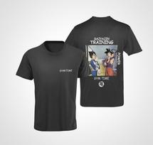 Sporto salės Goku GYMTIME Be skausmo SAIYAN DRAGON BALL Moteriški dideli marškinėliai S-XXXL M gray