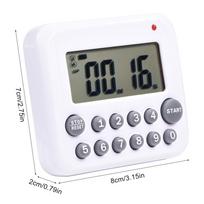 Digital Large LCD Timer Kitchen Cooking Count Down Clock 99 Minute Alarm Battery Powered Grey pilka