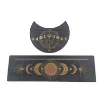 Wooden Tarot Card Display Stand Base Portable Serving Tray Tarot Accessories black