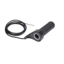 Universal Voltage Electric Bicycle Handlebar Twist Accelerator E-Bike Throttle Grip Scooter Handle Replacement Parts Accessories gray