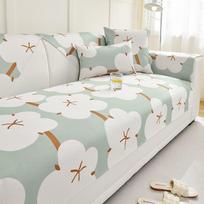 Ice Silk Sofa Cushion Summer Sleeping Mat Non-Slip Washable Sofa Cover Soft Comfortable for Home Decor 70*70cm white