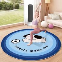 Round TPE Jump Rope Silent & Shock Absorption Mat gray