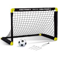 Futbolo vartai 90x60 cm, susidedantys + dovanų kamuolys ir siurblys
