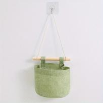 Wall Hanging Storage Bag Organizers Pocket Multi Purpose Polyester Hang Bag for Home Decor DIY Kitchen Door Closet Storage Bags žalia