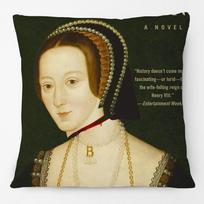 Queen Anne Boleyn Cushion Covers European Oil Painting Portrait Madame Ladies Decorative Pillow Case Peach skin 18*18(CM)-1Pcs black