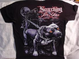 GRIM REAPER PITBULL SKULL SKULLS MOON SEARCHING FOR YOU T-shirt Tops Tees Unisex 2XL gray