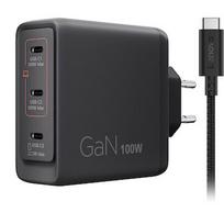 Lenovo Accessories Multi-port USB-C 100W GaN Charger - EU (Black) G0A6100BEU
