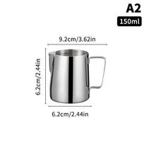 150/250/350/600 ml pieno ąsotėliai su lazeriniu masteliu nerūdijančio plieno retro pieno gėrimų ąsotėlis kavos puodelis gray