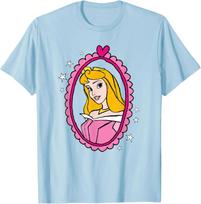 Hot Fashion Disney Princess Sleeping Beauty Aurora Portrait T-Shirt T-Shirt S-4XL Four Seasons Gift XXL kūdikio mėlyna spalva