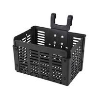 Convenient Bike Storage Basket Universal Foldable Bike Cargo Basket Easy To Install On Handlebars Or Rear Rack 1 black