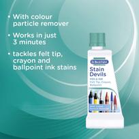 Dr. Beckmann Stain Devils Momentinis dėmių valiklis drabužiams Rašalas | Specializuotas dėmių valiklis kovai su įvairiomis rašalo dėmėmis | 50 ml white