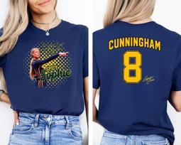 Sophie Cunningham „Point God“ Krepšinio, Sophie Cunningham 8 Priekinė ir Galinė Marškinėliai XXXL white