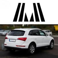 Automobilio statramsčių, durų, langų apdailos dangtelių komplektai Q5 8R 2009 2010-2012 2013 2014 2015 2016 2017 BC statramsčio lipdukas juoda