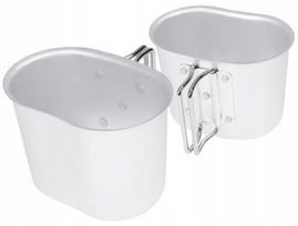 Lauko puodelis Dominator Urban Combat JAV kariuomenės turistinė aliuminio gertuvė, sidabrinė 0,5 L, 500ml