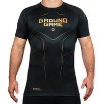 Ground Game Short Sleeve Rashguard Gold 2.0 M black