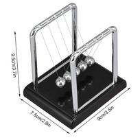 Newtons Cradle Balance Balls Swinging Science Physics Gadget Desktop Kinetic Motion Toy For Home And Office Novelty Gifts gray
