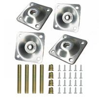 1 Set Thick Iron Furniture Leg Mounting Plates Table Leg Brackets Connector Sofa Couch Desk Legs Repair Hardware Accessories sidabras