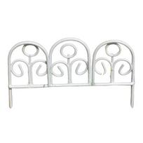 Vintage Iron Garden Fence Stake, Decorative Flower Bed Edging Landscape Border, Outdoor Yard Lawn Mini Fence N gray