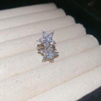 Zircon Star Ear Cuffs - Exquisite Luxury No-Piercing Clip-On Earrings gray