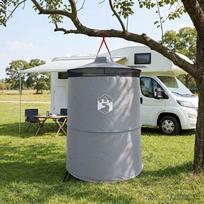 Pop up Toilet Tent with Hanging Rope Gray and Orange
