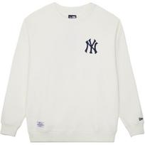 New Era FW25 MLB serija New York Yankees Megztinis raidžių siuvinėjimas Amerikietiškas laisvas apimties Crew kaklas Nuleisti pečiai ilgomis rankovėmis Džemperis 14860834 XL blue