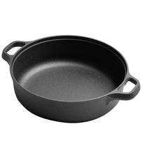 Non-Stick Cast Iron Skillet Flat Bottomed Stir-fry Pan Kitchen Cookware Wok  Outdoor 22 cm/8.66 in juoda