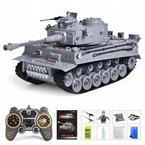 Nuotoliniu pultu valdomas tankas TIGER, šaudantis, su dūmais, 1:18