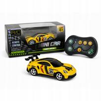 Nuotolinio valdymo mini sportinis automobilis 1:64, geltonas, metalinis