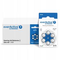 Klausos aparatų baterijos EverActive 675 PR44, 60 vnt.